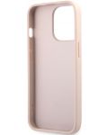 Калъф Guess - PU 4G Metal Logo, iPhone 13 Pro Max, розов - 5t