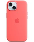 Калъф Apple - Silicone MagSafe, iPhone 15, Guava - 1t