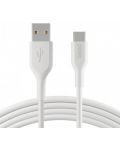 Кабел Belkin - Playa, USB-A/USB-C, 1 m, бял - 1t