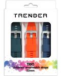 Каишки Trender - Trio Bundle, 22 mm, 3 броя, зелена/оранжева/синя - 1t