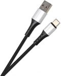 Кабел VCom - CU278C, USB-A/USB-C, 1 m, черен - 2t
