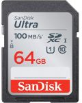 Kaрта памет SanDisk - Ultra, 64GB, SDXC, Class10 - 1t