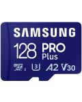 Карта памет Samsung - PRO Plus, 128GB, microSDXC, Class10 + адаптер - 3t