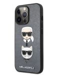 Калъф Karl Lagerfeld - Saffiano K and C, iPhone 13 Pro, сребрист - 3t