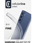 Калъф Cellularline - Fine, Galaxy S21 FE, прозрачен - 3t