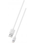 Кабел Ploos - 6560, USB-A/Lightning, 1 m, бял - 1t