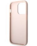 Калъф Guess - PU 4G Metal Logo, iPhone 15 Pro Max, розов - 4t