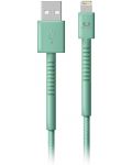 Кабел Fresh N Rebel - USB-A/Lightning, 3 m, зелен - 1t