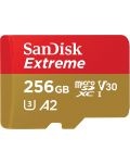 Карта памет SanDisk - Extreme, 256GB, microSDXC, Class10 + адаптер - 1t