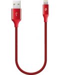 Кабел ttec - AlumiCable, USB-A/Lightning, 0.3 m, червен - 1t