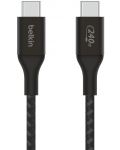 Кабел Belkin - Boost Charge, USB-C/USB-C, 240W, 2 m, черен - 2t