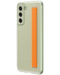 Калъф Samsung - Clear Strap, Galaxy S21 FE, Olive Green - 3t