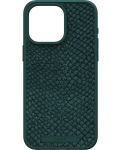 Калъф Njord - Salmon Leather MagSafe, iPhone 15 Pro Max, зелен - 1t