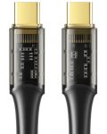 Кабел Xmart - Amber, USB-C/USB-C, 1.2 m, черен - 1t