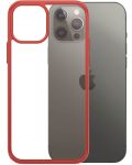 Калъф PanzerGlass - Clear, iPhone 12/12 Pro, прозрачен/червен - 4t