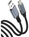 Кабел VCom - CU405M, USB-C/ USB-A, 1.8 m, черен - 2t