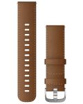 Каишка Garmin - QR Leather, Venu 2/2S, 22 mm, Brown/Silver - 1t