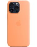 Калъф Apple - Silicone MagSafe, iPhone 15 Pro Max, Orange Sorbet - 2t