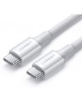 Кабел Ugreen - US300, USB-C/USB-C, 2 m, бял - 1t
