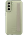 Калъф Samsung - Clear Strap, Galaxy S21 FE, Olive Green - 2t