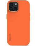 Калъф Decoded - AntiMicrobial Silicone, iPhone 15, оранжев - 1t