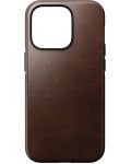 Калъф Nomad - Modern Leather MagSafe, iPhone 14 Pro, кафяв - 1t