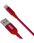 Кабел Yenkee - 611 RD, USB-A/Lightning, 1 m, червен - 1t