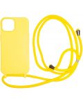 Калъф Mobile Origin - Lanyard, iPhone 15, Yellow - 1t