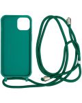 Калъф Mobile Origin - Lanyard, iPhone 14, Dark Green - 2t