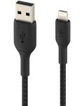 Кабел Belkin - Boost Charge, USB-A/Lightning, Braided, 1 m, черен - 1t
