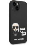 Калъф Karl Lagerfeld - K and C Liquid, iPhone 14 Plus, черен - 3t