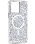 Калъф Case-Mate - Twinkle Stardust MagSafe, iPhone 14 Pro Max, сребрист - 2t