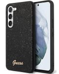 Калъф Guess - Glitter Flakes Metal Logo, Galaxy S23 Plus, черен - 2t