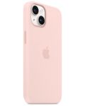 Калъф Apple - Silicone MagSafe, iPhone 14, Chalk Pink - 2t