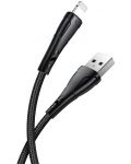 Кабел Xmart - Mamba, USB-A/Lightning, 1.2 m, черен - 2t