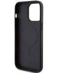 Калъф Guess - PU 4G Stripe, iPhone 15 Pro Max, MagSafe, черен - 6t