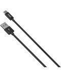 Кабел Yenkee - 301 BK, USB-A/USB-C, 1 m, черен - 2t
