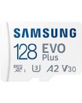 Карта памет Samsung - EVO Plus, 128GB, microSDXC, Class10 + адаптер - 1t