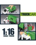 Камион за боклук Raya Toys - Truck Car с карти за сортиране, музика и светлини, 1:16 - 2t