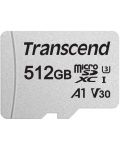 Карта памет Transcend - 512GB, 300S, microSDXC UHS-I U3 A1 V30 + адаптер - 1t