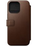 Калъф Nomad - Modern Leather Folio, iPhone 15 Pro Max, кафяв - 3t
