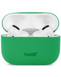 Калъф за слушалки Holdit - Silicone, AirPods Pro 1/2, зелен - 1t