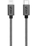 Кабел Next One - USB-C/Lightning, 1.2 m, сив - 3t