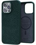 Калъф Njord - Salmon Leather MagSafe, iPhone 15 Pro Max, зелен - 2t