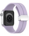 Каишка Techsuit - W011 Silicone, Apple Watch, 42/44/45/49 mm, лилава - 1t