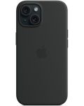 Калъф Apple - Silicone MagSafe, iPhone 15, черен - 7t