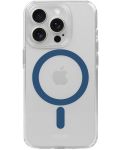 Калъф Holdit - MagSafe Case, iPhone 15 Pro, син/прозрачен - 1t