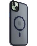 Калъф Next One - Midnight Mist Shield MagSafe, iPhone 15 Plus, тъмносин - 3t
