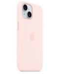 Калъф Apple - Silicone MagSafe, iPhone 15 Plus, Light Pink - 2t