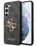 Калъф Guess - PU 4G Metal Logo, Galaxy S24, сив - 1t